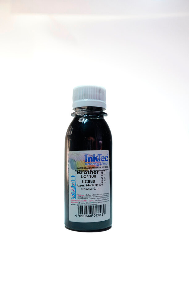 Чернила InkTec (B1100) для Brother LC1100/ LC980, Bk, 0,1л