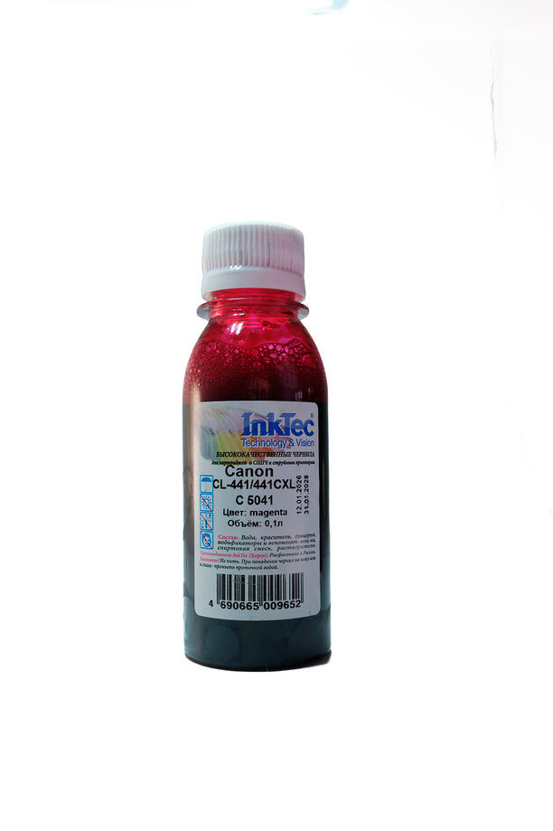 Чернила InkTec (C5041) для Canon CL-441/441CXL, M, 0,1 л.