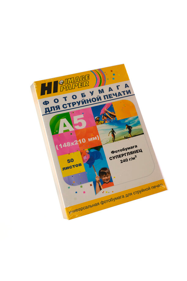 Фотобумага Hi-Image Paper суперглянцевая односторонняя, A5, 240 г/м2, 50 л.