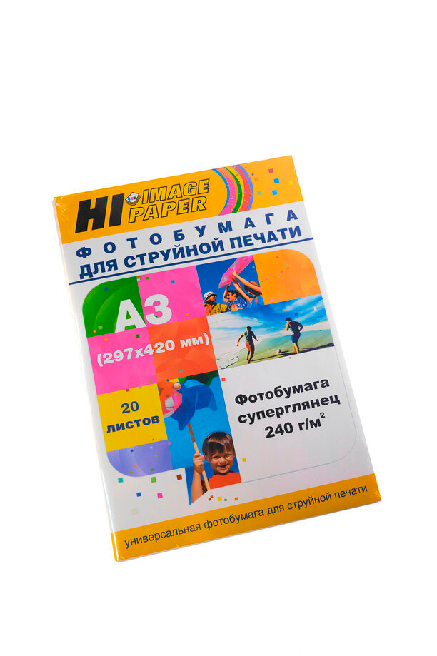 Фотобумага Hi-Image Paper суперглянцевая односторонняя, A3, 240 г/м2, 20 л.