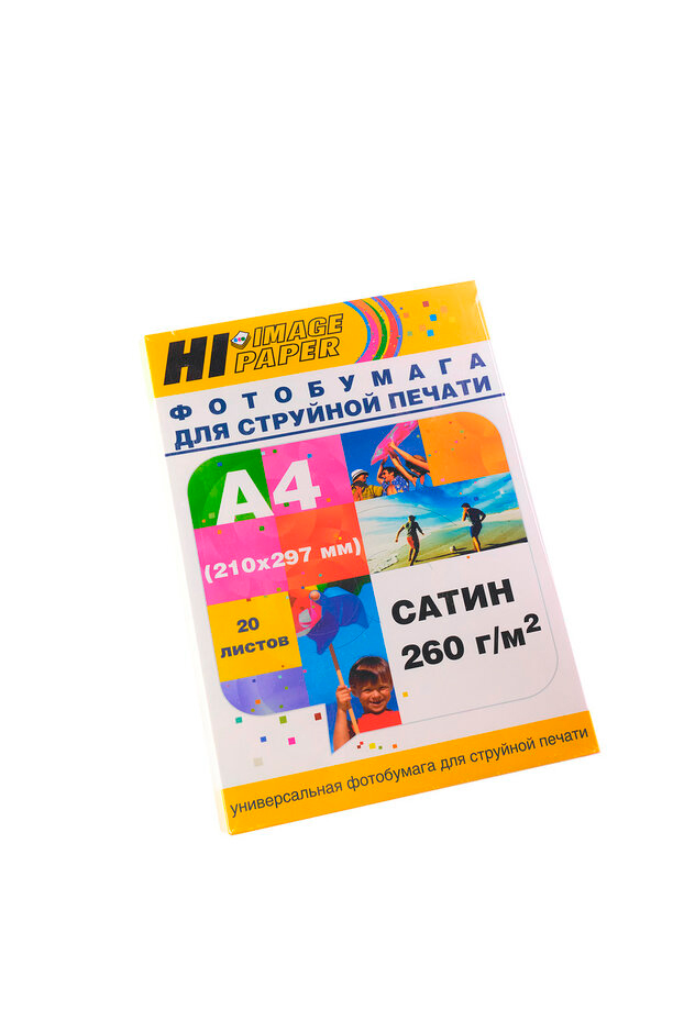 Фотобумага Hi-Image Paper атласная (сатин) односторонняя, A4, 260 г/м2, 20 л. new